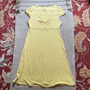 Horny Toad Rosemarie dress beautiful yellow cap sleeve organic cotton women’s S